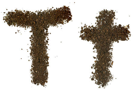 Soil Alphabet  Letters tの写真素材