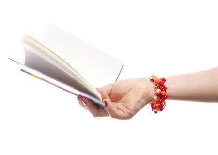 Girl with bookの写真素材