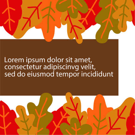 Modern abstract design patterns with simple leaf shapes in vibrant colors. Space for text. Colorful covers, invitations, flyers, posters, greeting cards, packaging designのイラスト素材