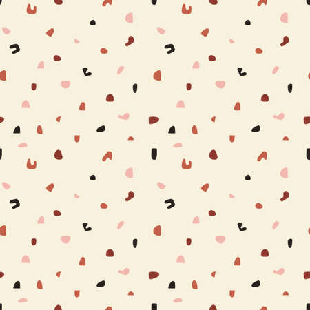 Terrazzo seamless pattern. Pastel colors on white light background of sweet corn. Stylish stone textures, Wallpapers, web backgrounds, fabric designs, covers and other surfaces.のイラスト素材