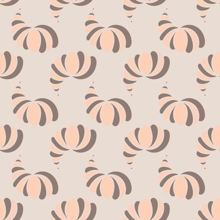 Hand drawn vector seamless pattern with abstract elements. For fabric, paper and other surfase