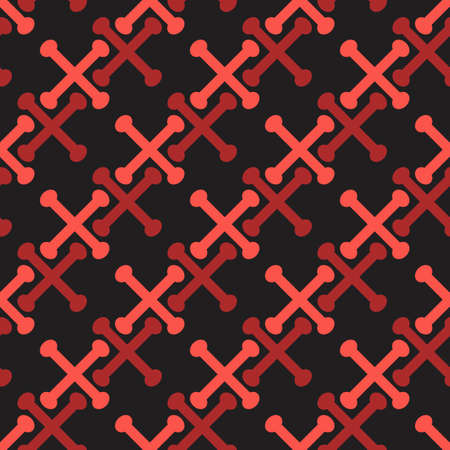 Abstract seamless pattern, three colors used. Vector illustration on black background. For the design of surfaces.のイラスト素材