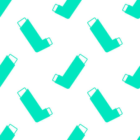 Inhaled asthma medication. Medical preparations for the treatment of bronchi . Vector seamless patternのイラスト素材