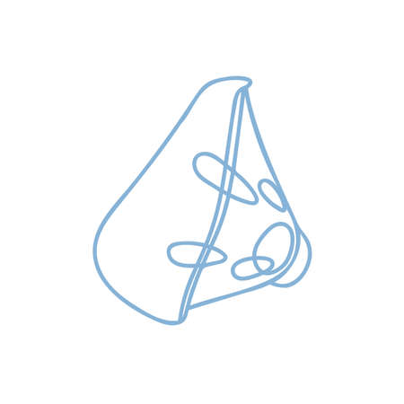 Nebulizer mask icon .Contour vector illustration of aerosol lung respiration . Respiratory mask.のイラスト素材