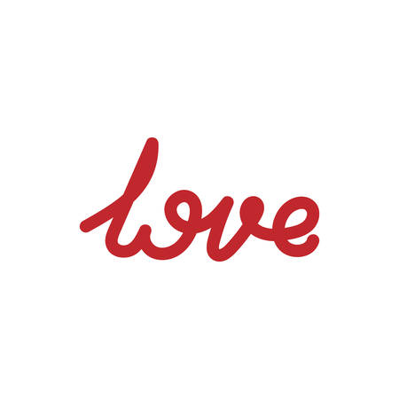 Romantic lettering. Love. Calligraphy poster graphic design element. Hand written vector style happy valentines day sign.のイラスト素材