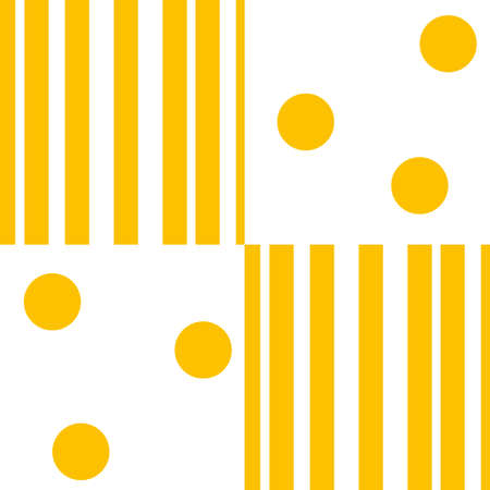 Checkered pattern and Polka dot. Vertical stripes of different widths. . Monochrome Seamless geometric pattern. For fabric, wrapping paper, Wallpaper, and other surfaces . Vector backgroundのイラスト素材