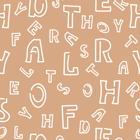 White letters on a crafting background. Vector patternのイラスト素材