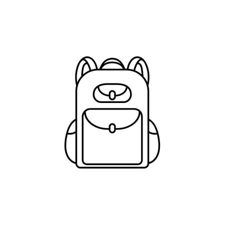 Backpack icon is isolated on a white background. School backpack or travel, walking, Hiking, camping.のイラスト素材