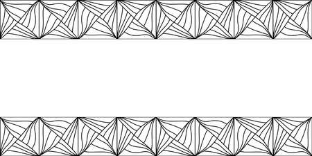 Seamless Abstract Cubes Pattern. Hand drawn geometric tile. Vector Black and white elements. Space for text.のイラスト素材