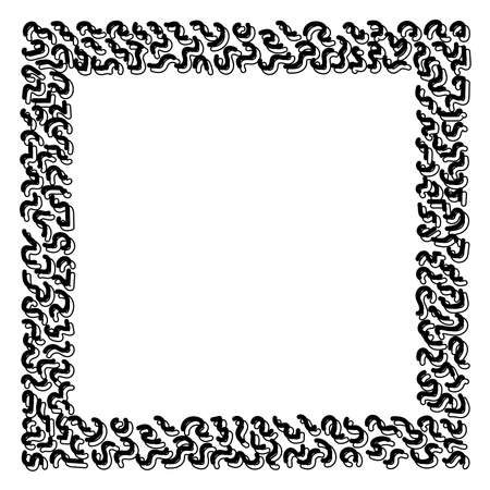 Photo frame vector design. Doodle hand drawing. Vector illustrationのイラスト素材