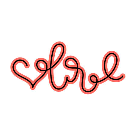 Design for wedding, Valentine's day and more. Vector calligraphy.のイラスト素材