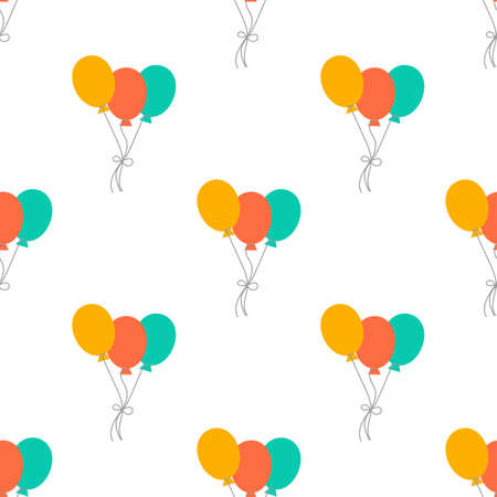 Seamless pattern. Festive background with balloons. For cover, greeting card, fabric, packaging Vector illustrationのイラスト素材