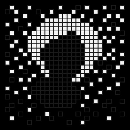 African woman. Pixel art. Black Girl Portrait. Vector illustrationのイラスト素材