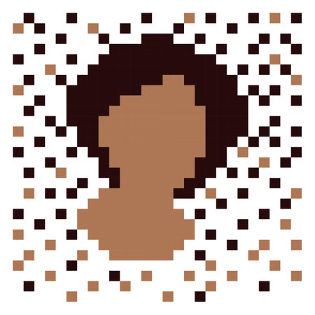 Woman. Pixel art. Girl Portrait. Vector illustrationのイラスト素材