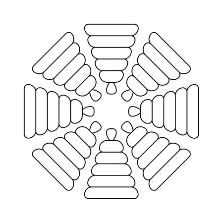 Children's toys coloring book page , mandala. Vector illustration for kid.のイラスト素材