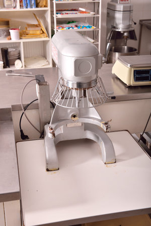 kneading machine in a restaurant kitchenの写真素材