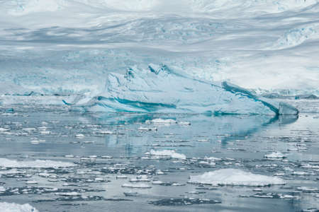 Beautiful iceberg drifting in Antarctic watersの写真素材