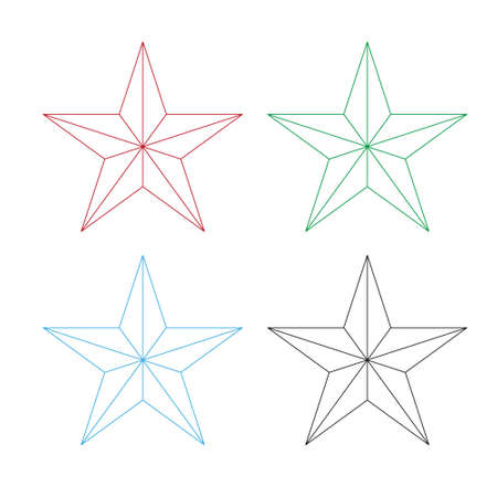 Colored stars on a white background.のイラスト素材