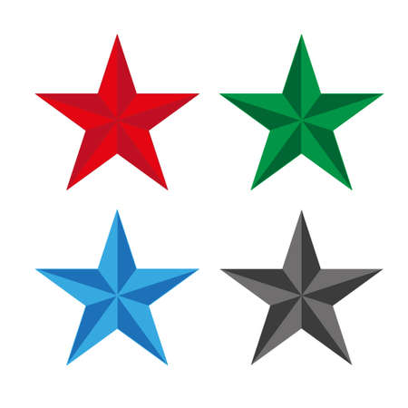 Colored stars on a white background.のイラスト素材
