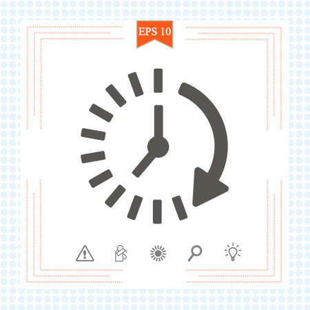 Time icon. Time and watch, timer symbol. UI. Web. Logo. Clock sign. 24 hours time icon. Watch symbol. Classic flat style. Simple 24 hours icon. Vectorの写真素材