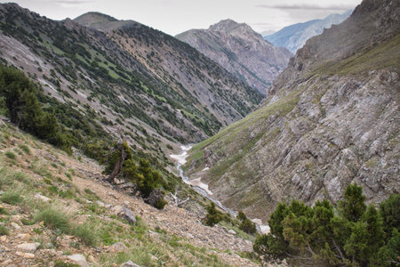 mountains of Kyrgyzstanの写真素材