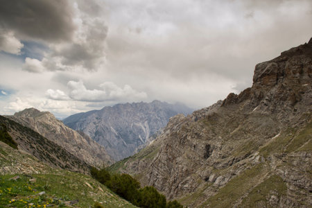 mountains of Kyrgyzstanの写真素材
