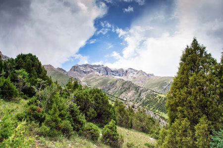 mountains of Kyrgyzstanの写真素材