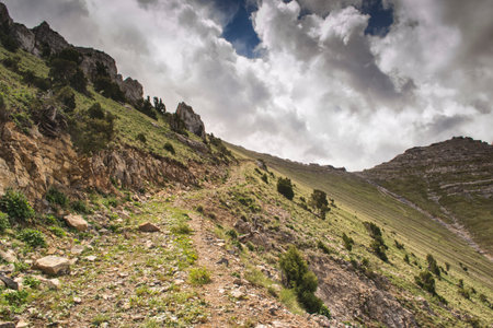 mountains of southern Kyrgyzstanの写真素材