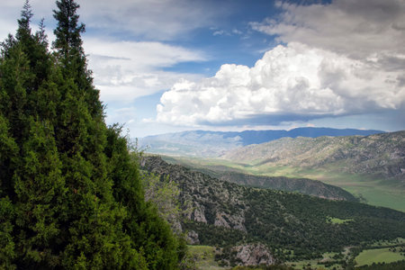 mountains of southern Kyrgyzstanの写真素材