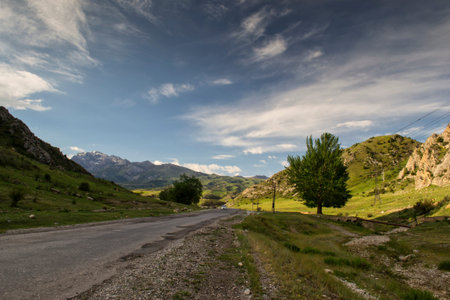mountains of southern Kyrgyzstanの写真素材