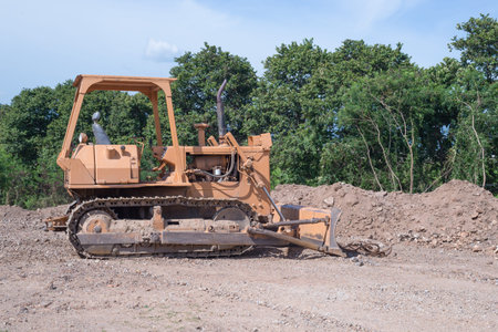 The tractor for use in construction site