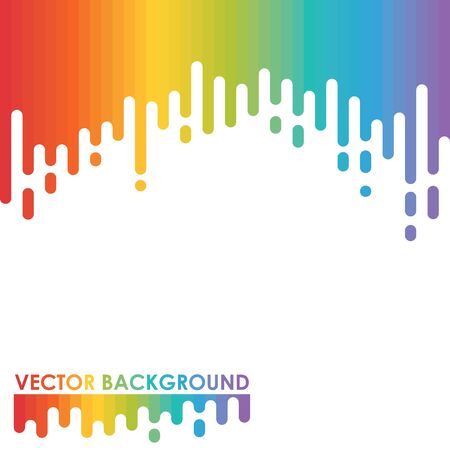 Vector colorful flat background in rainbow colors. Abstract geometric graphic designのイラスト素材