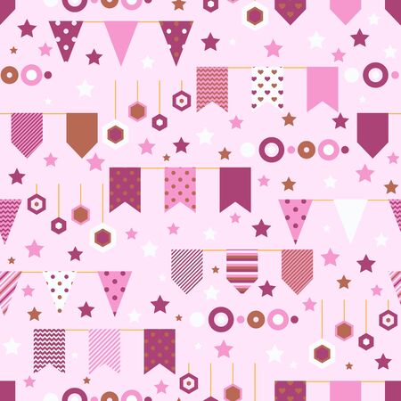 Birthday greeting card design and scrapbooking print.のイラスト素材