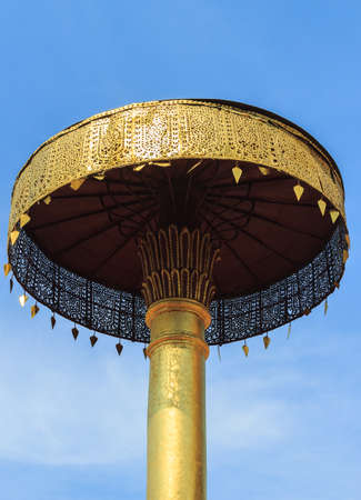 Golden Tiered Umbrellaの写真素材