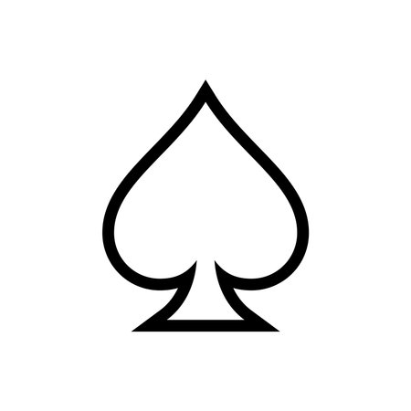 playing card icon. spade symbol. flat design style eps 10のイラスト素材