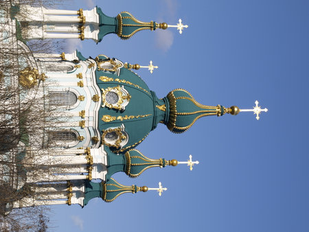 St. Basil's Cathedral in Moscow against the blue sky. Russiaの写真素材