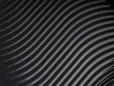 Abstract wavy background. Black and white stripes. 3d render illustration