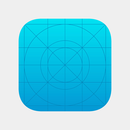 Template icon with the guide. Vector layout for the development of application icons. Blank application icon for web and mobile systems. Isolated blank template app icons.のイラスト素材