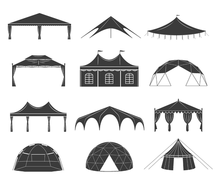 Event tent setのイラスト素材