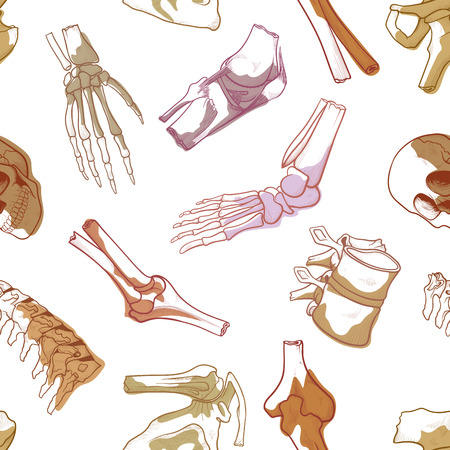 Bones seamless patternのイラスト素材