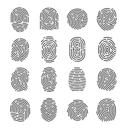 Fingerprint icon setのイラスト素材