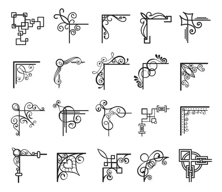 Vintage decorative elements for design and ornamentのイラスト素材