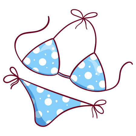 Female bra icon, elegant underwear beach clothingのイラスト素材