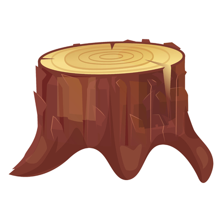 Stump cut icon, natural industry rough timberのイラスト素材