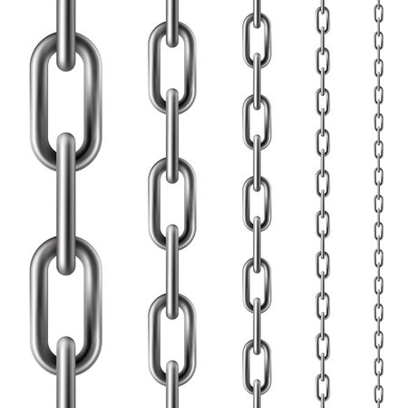 Metal chain seamless pattern, metallic industrial ornamentのイラスト素材