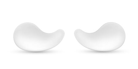 Hydrogel eye patches isolated on white backgroundのイラスト素材