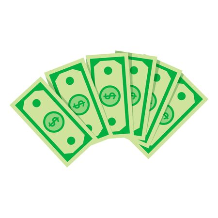 Stack of dollars, business financial and commercial successのイラスト素材
