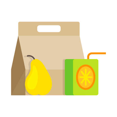 Lunch healthy pack for school or officeのイラスト素材