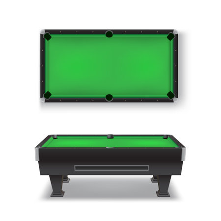Vector of Pool table realistic set. Top, - ID:1-164249466 - Royalty ...