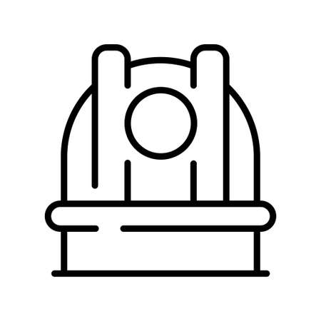 Monochrome observatory simple black contouredのイラスト素材